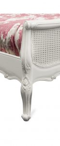 Louis Xv Antoinette - French White Rattan Bed
