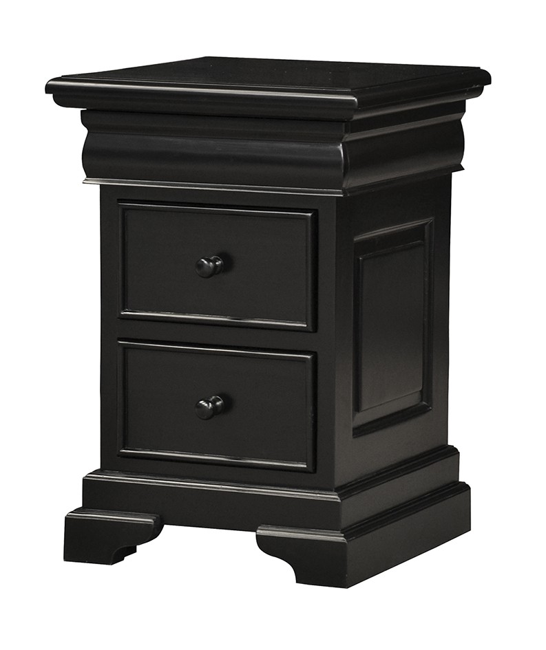 Versailles Bedside Cabinet - French Noir - Image 2