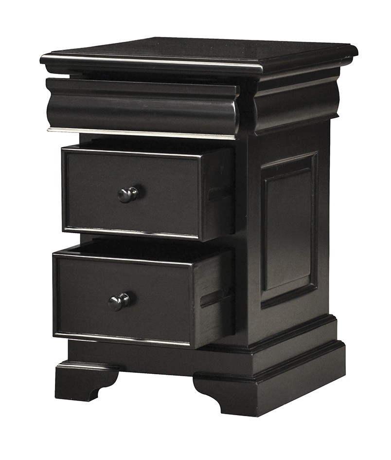 Versailles Bedside Cabinet - French Noir - Image 3