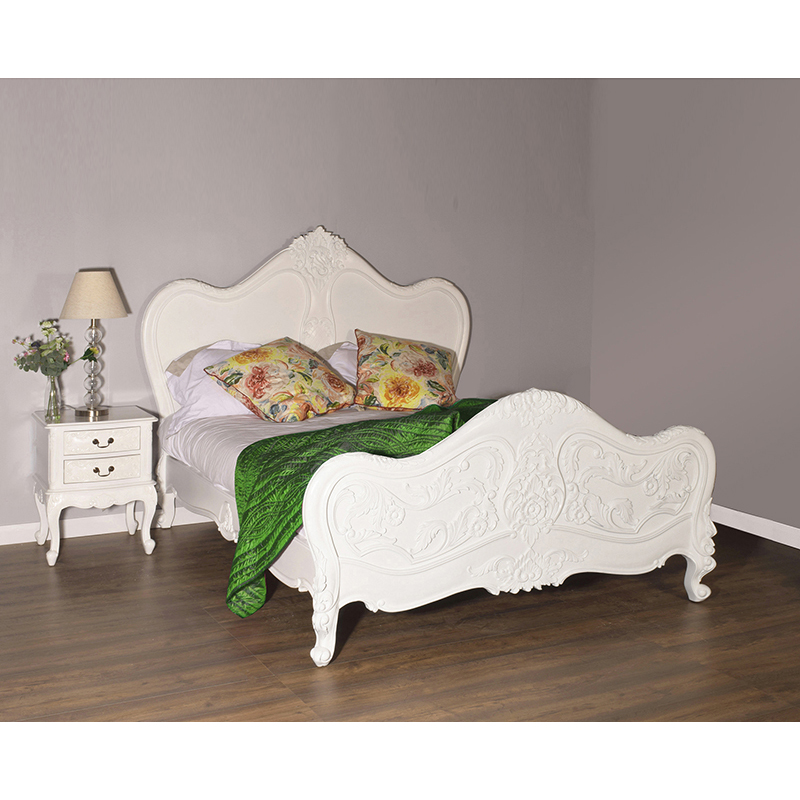 Louis Xv - Margaux Carved Sleigh Bed