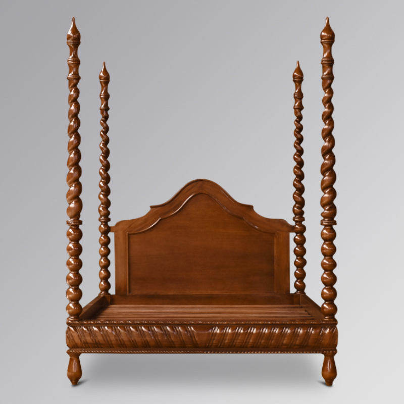 Montpelier Four Poster Bed - Chestnut Colour - Image 3