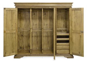 Provence Quadruple Wardrobe - Center Mirrors