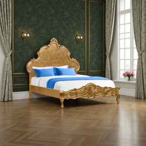 French Louis XV  D'or - Narbonne Bed in Gold Frame