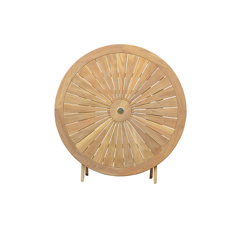 Sunburst Garden Table in Natural Teak - Image 3