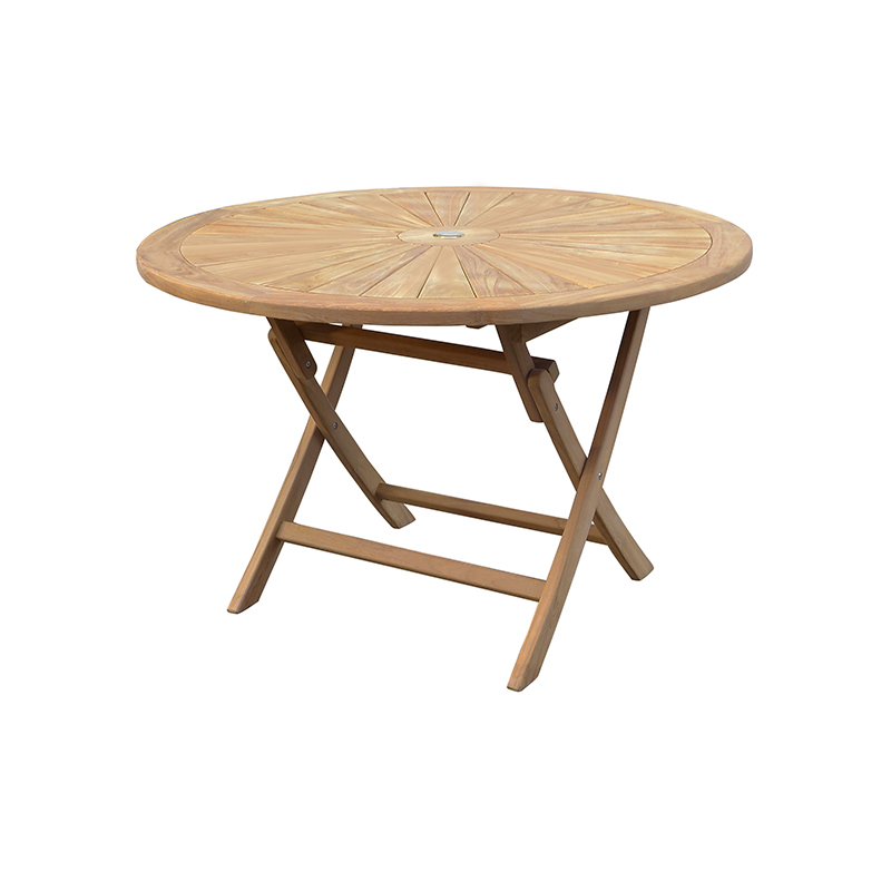 Sunburst Garden Table in Natural Teak