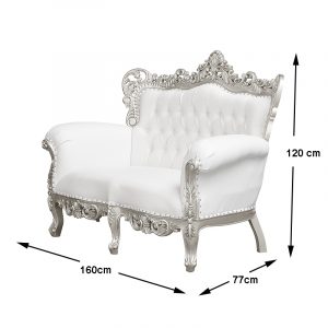 Pompidou Two Seater Chair - Multicolour Frame with Rainbow Faux Leather