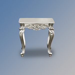 Louis XV Lazarus Side Table in Silver Leaf