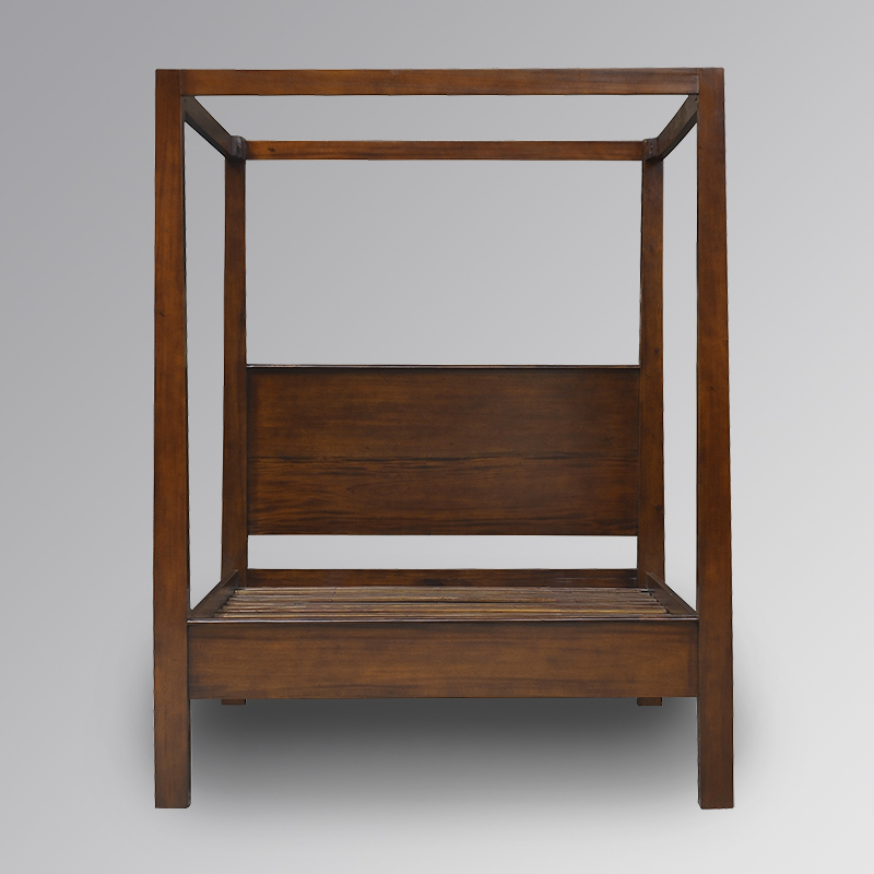 Aspen Four Poster Canopy Bed in Chestnut Colour - Image 2