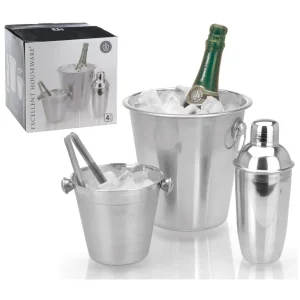 4 Piece Cocktail Set in Stainless Steel